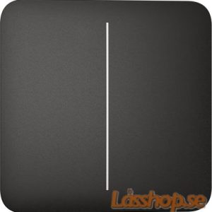 Knapp enkel strömbrytare kron svart