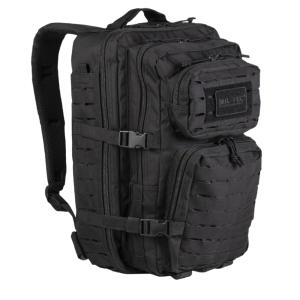 Mil-Tec – US Assault Pack Large Laser Cut – Svart ryggsäck 36L