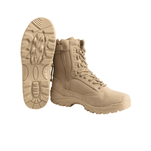 Militär vandringskängor – Khaki Tactical Boots YKK Zipper – Mil-Tec