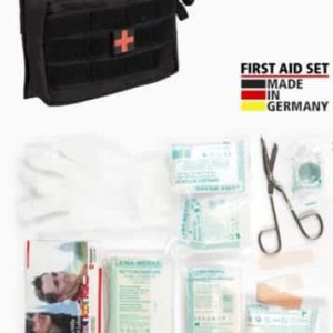 BLACK SMALL 25-PIECE FIRST AID SET LEINA – MIL-TEC
