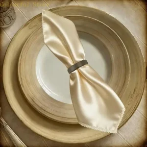 SALLY- Elegant servettring i svart zinklegering