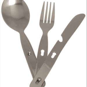 CAMPING 3-PC S/STEEL EATING UTENS – MIL-TEC